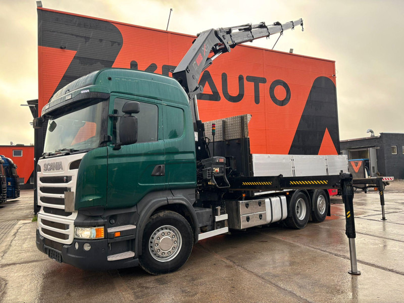 Scania R 410 6x2 HIAB 322EP-5 HIPRO / PLATFORM L=6131 mm - Sal/ Açık kasa kamyon, Vinçli kamyon: fotoğraf 1 Scania R 410 6x2 HIAB 322EP-5 HIPRO / PLATFORM L=6131 mm - Sal/ Açık kasa kamyon, Vinçli kamyon: fotoğraf 1