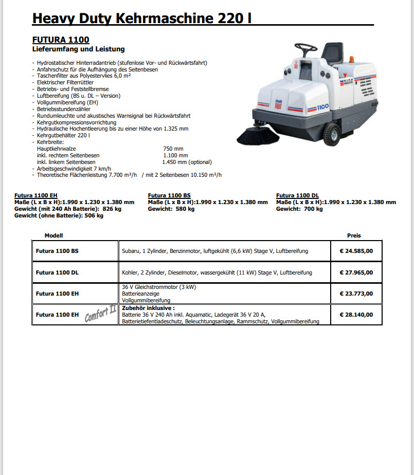 DULEVO 1100 EH - Yer süpürme makinası: fotoğraf 4 DULEVO 1100 EH - Yer süpürme makinası: fotoğraf 4