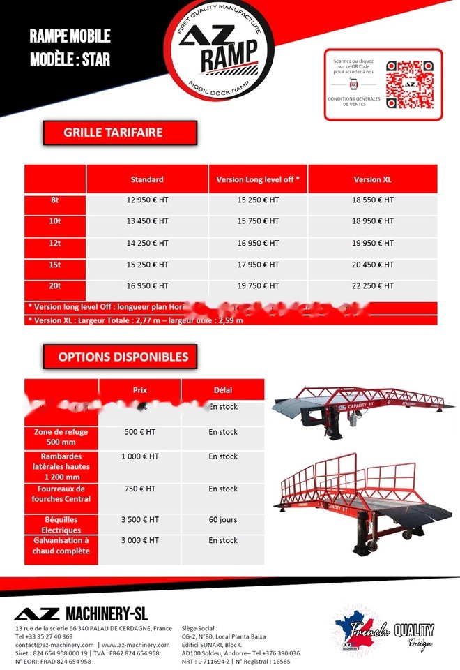AZ RAMP STAR-RL-15T mobile loading ramp - Yükleme rampası: fotoğraf 4 AZ RAMP STAR-RL-15T mobile loading ramp - Yükleme rampası: fotoğraf 4