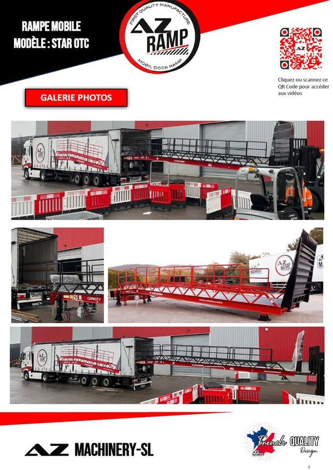 Yeni Yükleme rampası Loading Ramp with with hydraulic folding bridge -  AZ RAMP - STAR-OTC- 8T. 8 ton capacity: fotoğraf 5