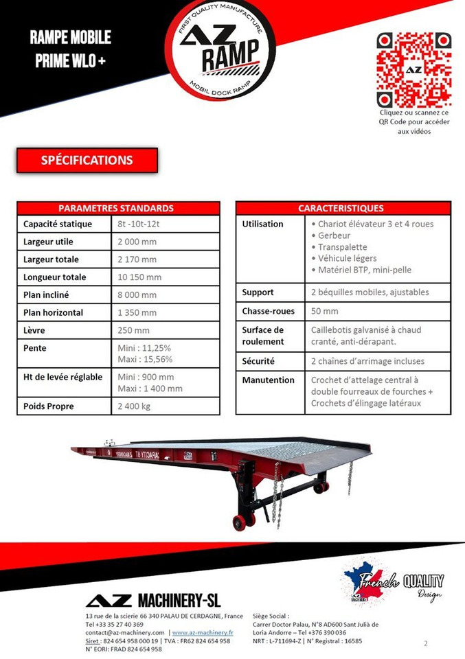 **RENTAL 12-24-36 Month** AZ RAMP-PRIME PRIME WLO + 8 . Industrial Mobil Loading Ramp - Yükleme rampası: fotoğraf 4 **RENTAL 12-24-36 Month** AZ RAMP-PRIME PRIME WLO + 8 . Industrial Mobil Loading Ramp - Yükleme rampası: fotoğraf 4