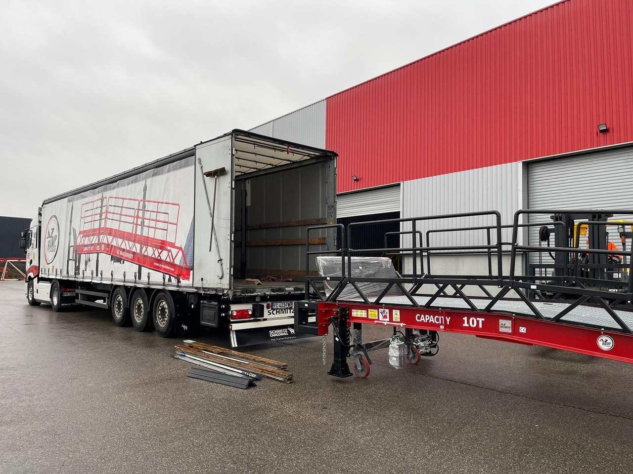Yeni Yükleme rampası **RENTAL** Loading Ramp with with hydraulic tilting bridge -  AZ RAMP - STAR- 8T. 8 ton capacity: fotoğraf 13