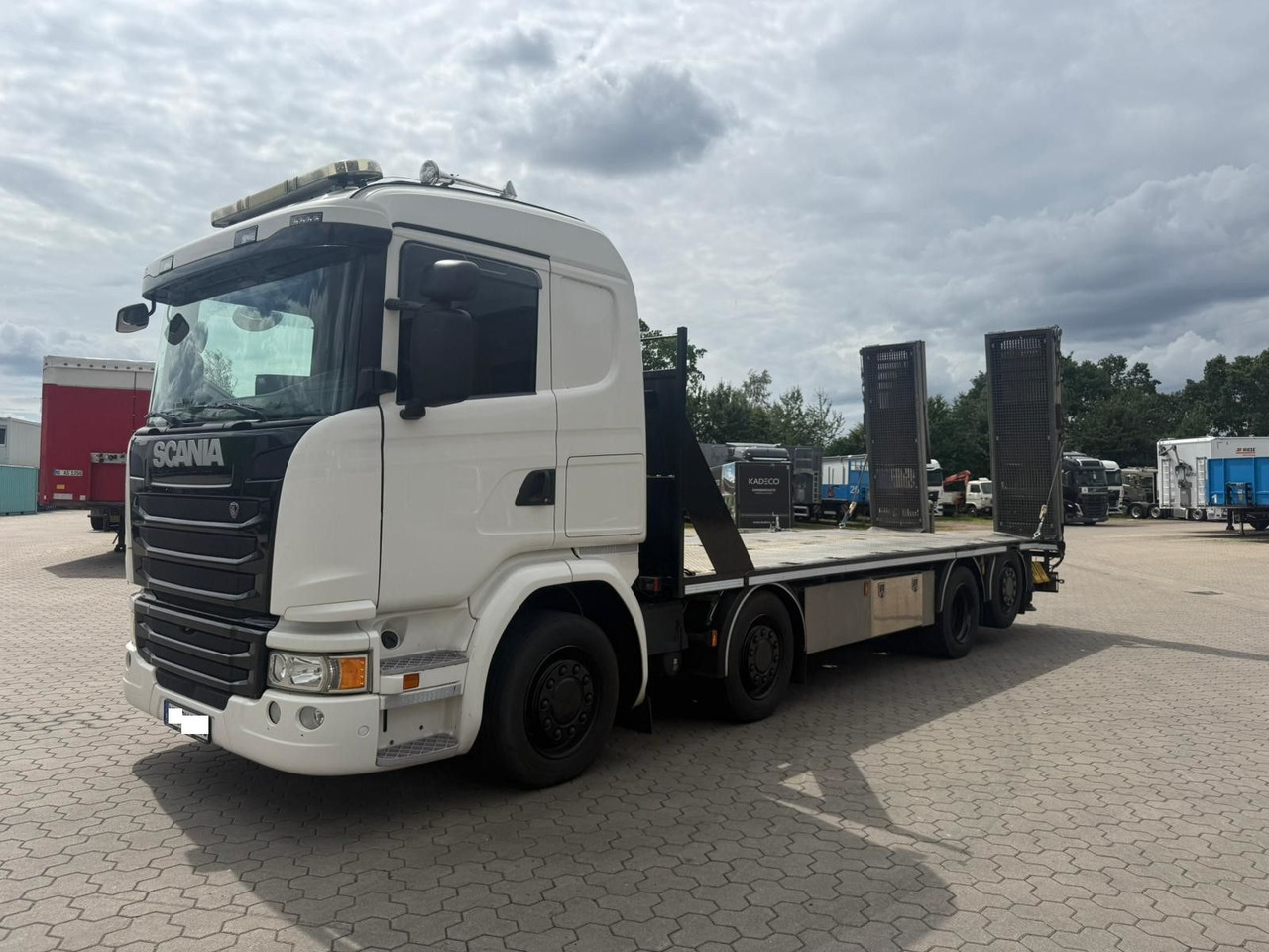 Scania G450 Baumaschinentransporter mit Rampen - Çekici kamyonu: fotoğraf 2 Scania G450 Baumaschinentransporter mit Rampen - Çekici kamyonu: fotoğraf 2