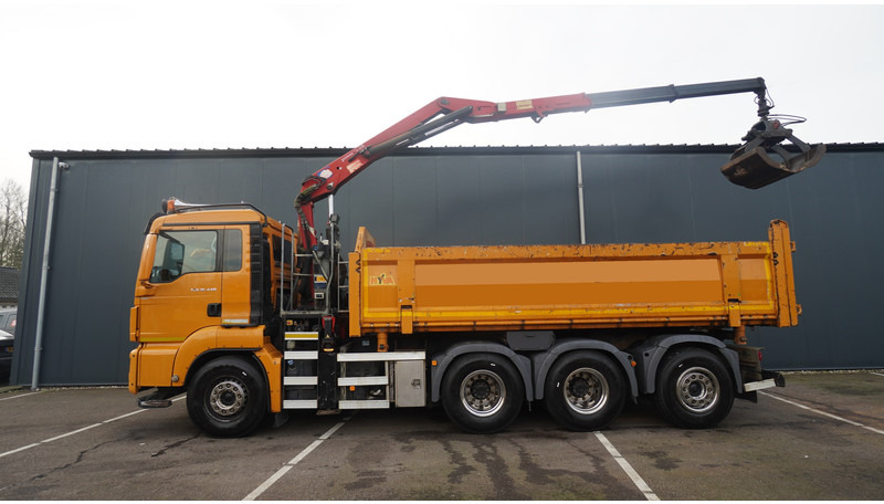 MAN TGS 35-440 8X4 2 SIDE TIPPER WITH HMF Z 1943 CRANE 415.000KM - Vinçli kamyon: fotoğraf 2 MAN TGS 35-440 8X4 2 SIDE TIPPER WITH HMF Z 1943 CRANE 415.000KM - Vinçli kamyon: fotoğraf 2