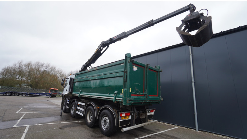 Renault PREMIUM 380 DXI 8X2/6 2 SIDE TIPPER WITH PLFINGER Q 170 Z CRANE.278.200KM - Vinçli kamyon: fotoğraf 4 Renault PREMIUM 380 DXI 8X2/6 2 SIDE TIPPER WITH PLFINGER Q 170 Z CRANE.278.200KM - Vinçli kamyon: fotoğraf 4
