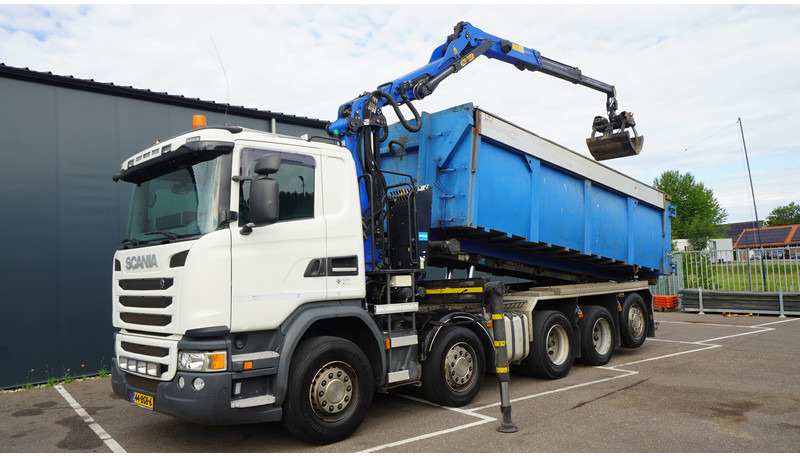 Scania G 490 10X4 CABLE SYSTEM TRUCK WITH PALFINGER Q180Z95TR CRANE - Vinçli kamyon: fotoğraf 2 Scania G 490 10X4 CABLE SYSTEM TRUCK WITH PALFINGER Q180Z95TR CRANE - Vinçli kamyon: fotoğraf 2