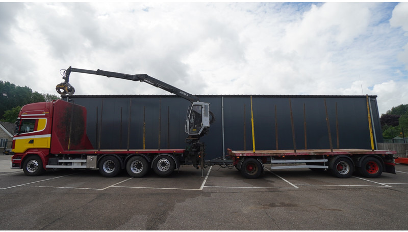 Scania R 580 V8 8X4 LOGTRANSPORT COMBI WITH MTDK YEAR 2012 TRAILER KESLA 46 CRANE - Tomruk kamyonu, Vinçli kamyon: fotoğraf 1 Scania R 580 V8 8X4 LOGTRANSPORT COMBI WITH MTDK YEAR 2012 TRAILER KESLA 46 CRANE - Tomruk kamyonu, Vinçli kamyon: fotoğraf 1