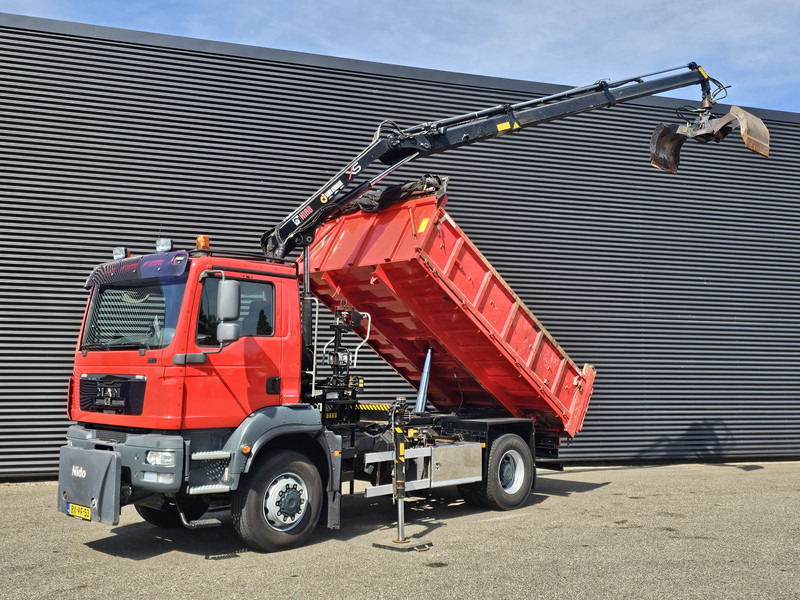 MAN TGM 18.250 / 4X4 / EEV / HIAB CRANE + TIPPER / SPRING - Damperli kamyon, Vinçli kamyon: fotoğraf 1 MAN TGM 18.250 / 4X4 / EEV / HIAB CRANE + TIPPER / SPRING - Damperli kamyon, Vinçli kamyon: fotoğraf 1