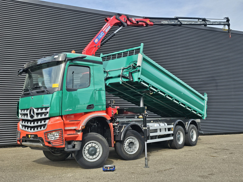 Mercedes-Benz AROCS 4145 / 8X6 / TIPPER + HMF CRANE - Vinçli kamyon: fotoğraf 1 Mercedes-Benz AROCS 4145 / 8X6 / TIPPER + HMF CRANE - Vinçli kamyon: fotoğraf 1