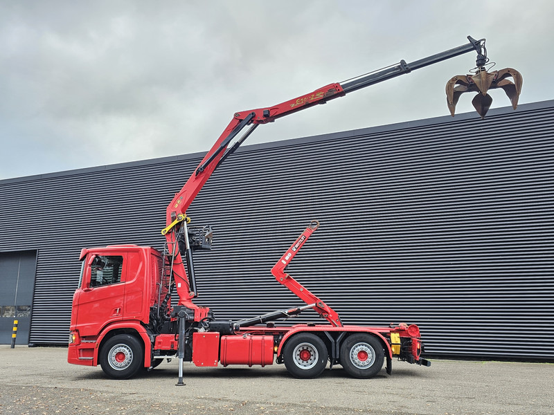 Scania R520 V8 6x2/4 / EPSILON CRANE + HOOKLIFT - Kancalı yükleyici kamyon, Vinçli kamyon: fotoğraf 3 Scania R520 V8 6x2/4 / EPSILON CRANE + HOOKLIFT - Kancalı yükleyici kamyon, Vinçli kamyon: fotoğraf 3