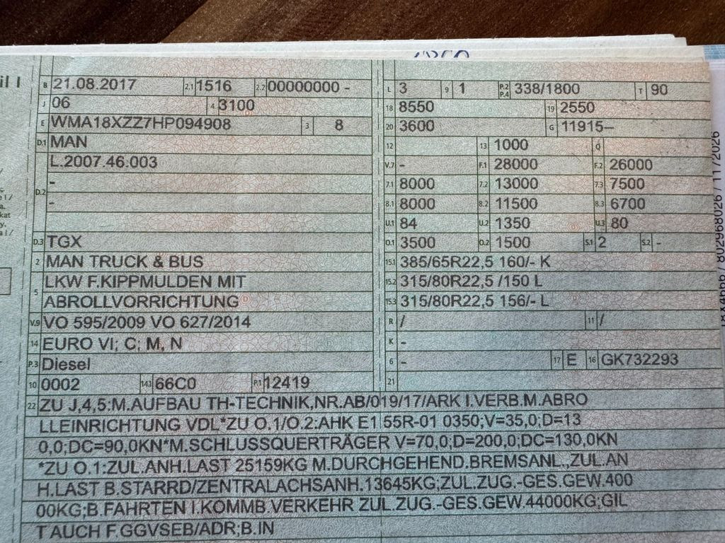 MAN 26.460 6X2 Retarder Klima Navigation guter Zust. - Kancalı yükleyici kamyon: fotoğraf 2 MAN 26.460 6X2 Retarder Klima Navigation guter Zust. - Kancalı yükleyici kamyon: fotoğraf 2