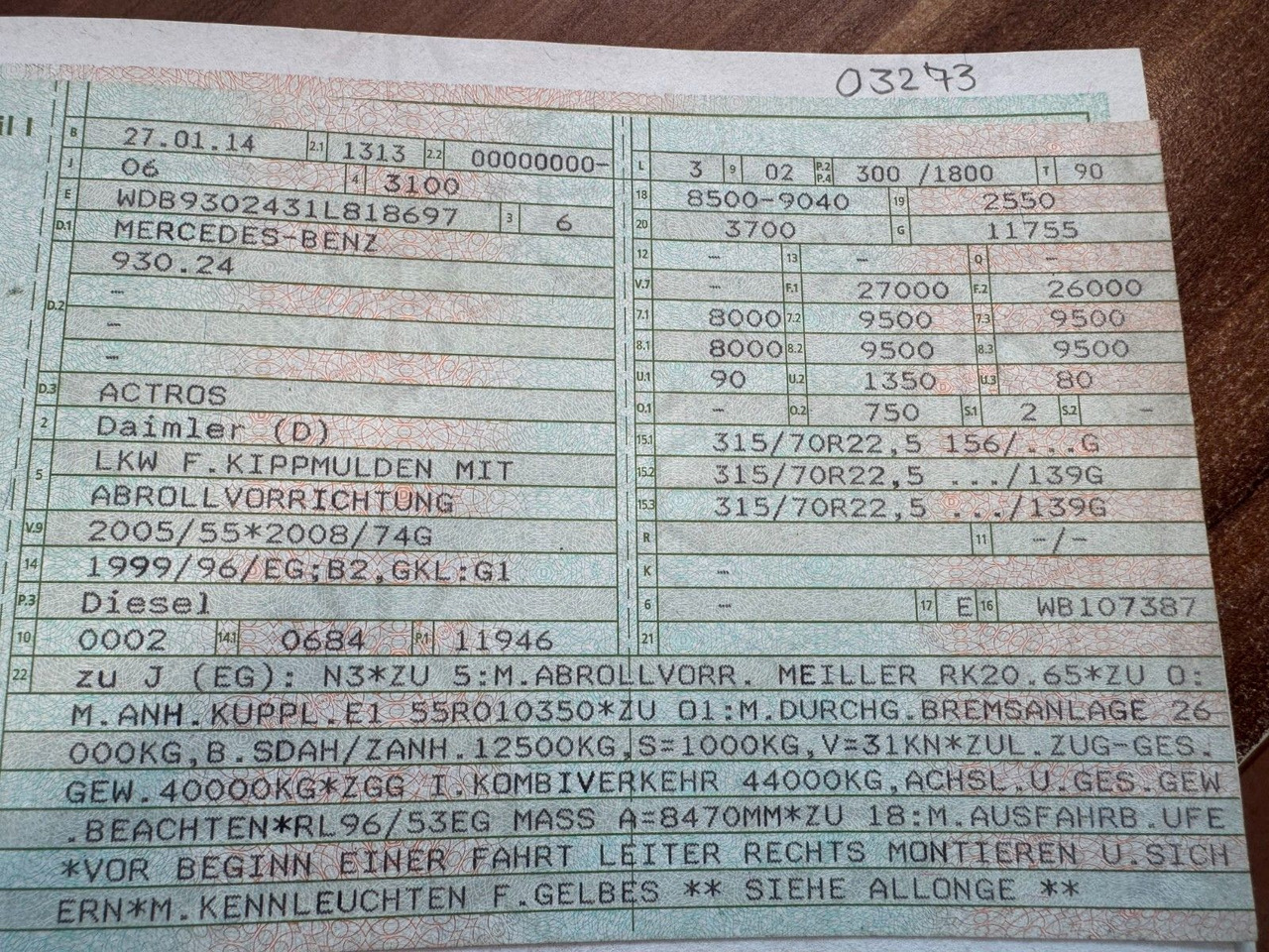 Mercedes-Benz 2641 6X4 Retarder Meiller mit Funk Top Zust - Kancalı yükleyici kamyon: fotoğraf 2 Mercedes-Benz 2641 6X4 Retarder Meiller mit Funk Top Zust - Kancalı yükleyici kamyon: fotoğraf 2