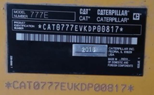 CAT 777E - Rijit kamyonu: fotoğraf 5 CAT 777E - Rijit kamyonu: fotoğraf 5