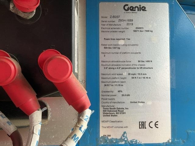 Genie Z60/37 - Eklemli platform: fotoğraf 5 Genie Z60/37 - Eklemli platform: fotoğraf 5