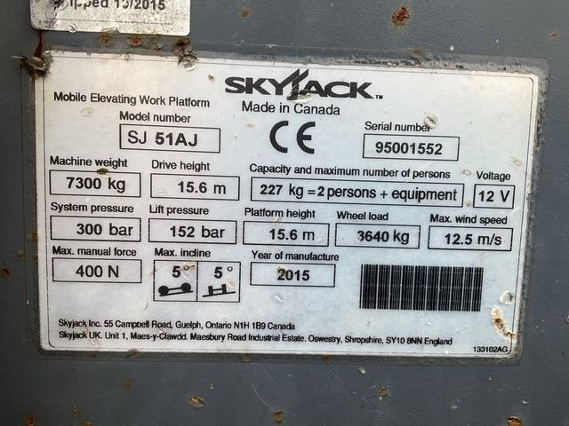 SkyJack SJ51AJ - Eklemli platform: fotoğraf 5 SkyJack SJ51AJ - Eklemli platform: fotoğraf 5