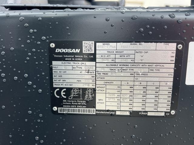 Doosan B15T-7 PLUS - Elektrikli forklift: fotoğraf 5 Doosan B15T-7 PLUS - Elektrikli forklift: fotoğraf 5