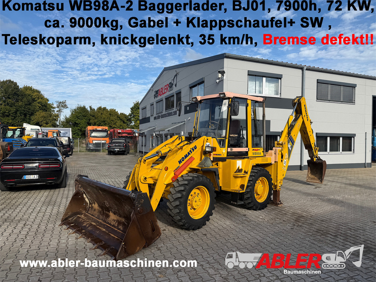 Komatsu WB98A-2 Baggerlader SW - Iş makinesi: fotoğraf 1 Komatsu WB98A-2 Baggerlader SW - Iş makinesi: fotoğraf 1