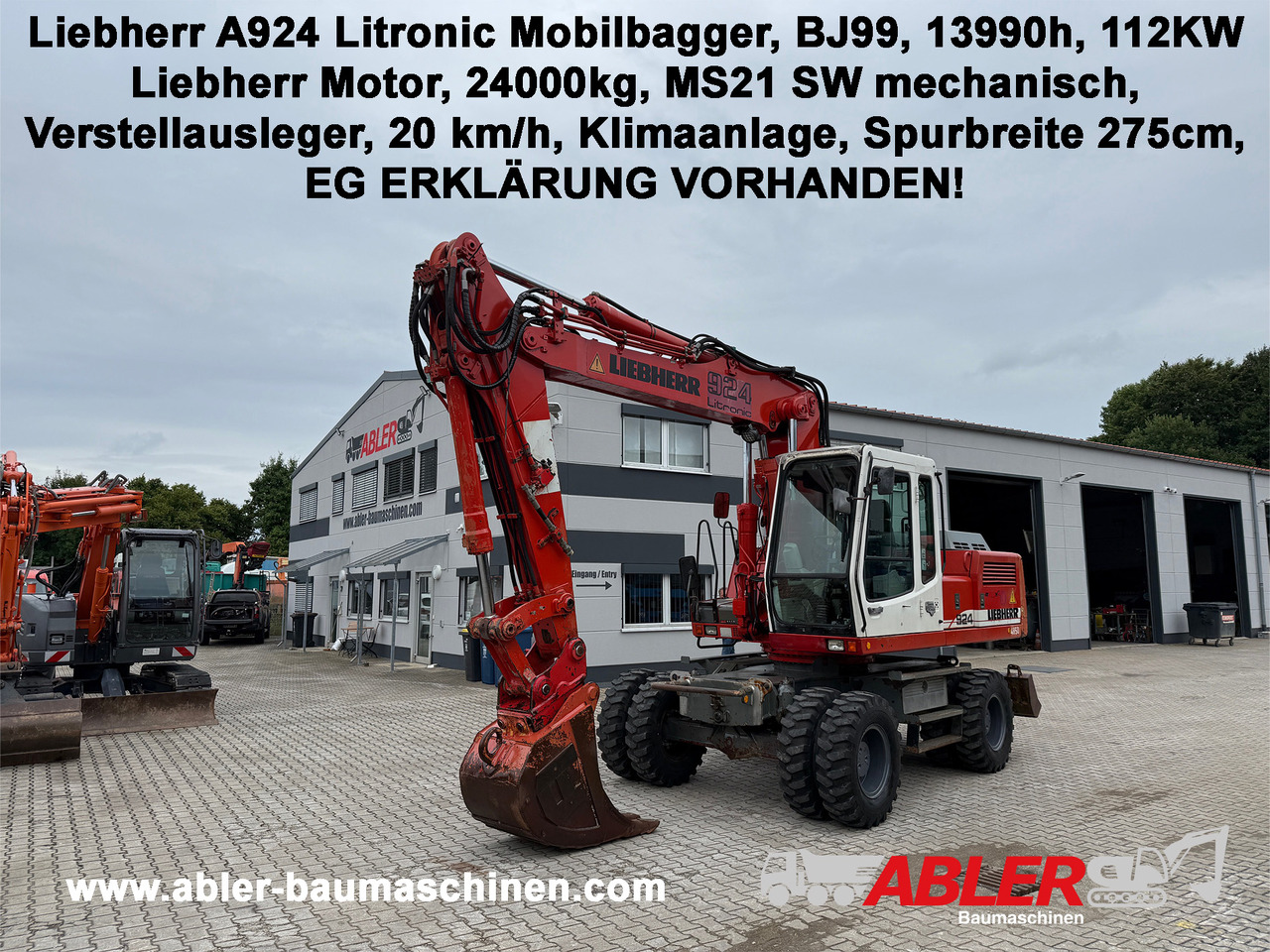 Liebherr A924 Litronic Mobilbagger MS21 + Klima - Ekskavatör: fotoğraf 1 Liebherr A924 Litronic Mobilbagger MS21 + Klima - Ekskavatör: fotoğraf 1