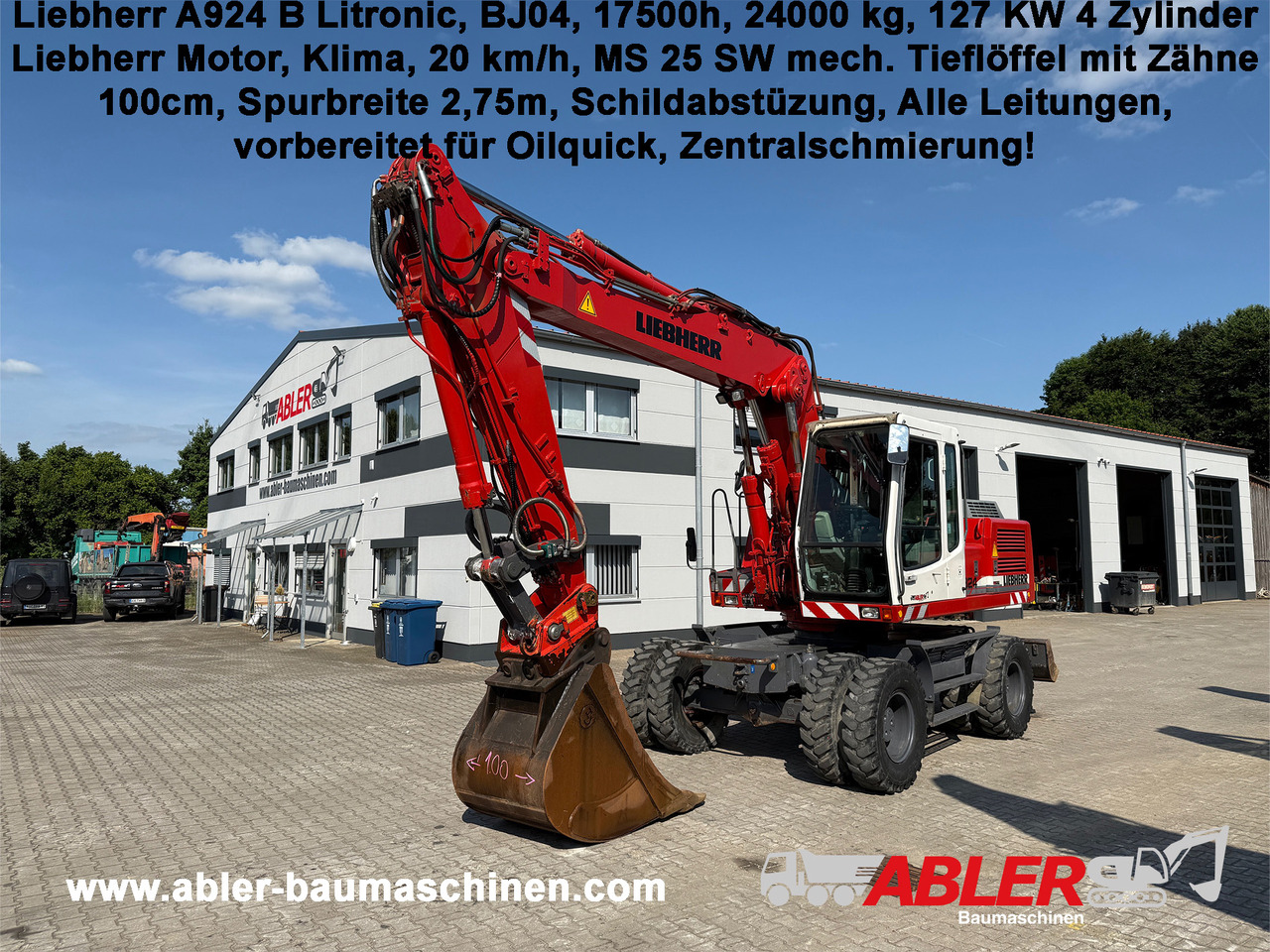 Liebherr A924B Litronic Mobilbagger MS25 - Ekskavatör: fotoğraf 1 Liebherr A924B Litronic Mobilbagger MS25 - Ekskavatör: fotoğraf 1
