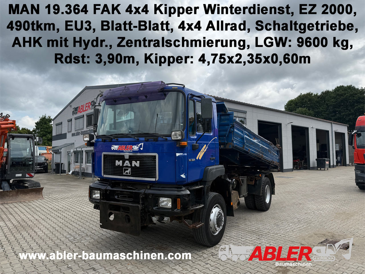 MAN 19.364 3-Seiten-Kipper Allrad Winterdienst - Damperli kamyon: fotoğraf 1 MAN 19.364 3-Seiten-Kipper Allrad Winterdienst - Damperli kamyon: fotoğraf 1