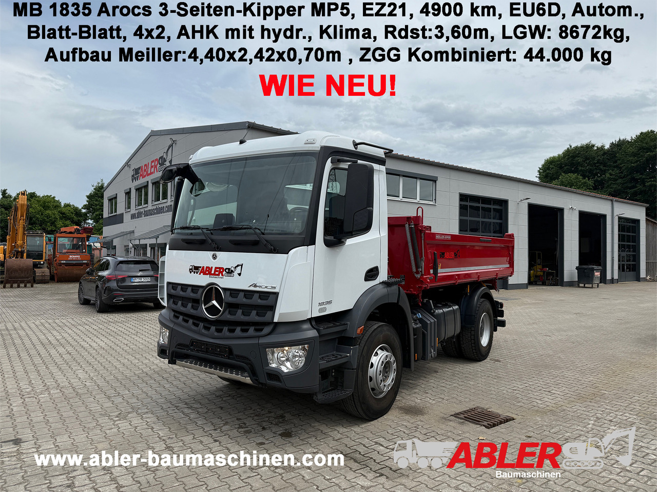 Mercedes-Benz 1835 Arocs 3-Seiten-Kipper 4900 km - Damperli kamyon: fotoğraf 1 Mercedes-Benz 1835 Arocs 3-Seiten-Kipper 4900 km - Damperli kamyon: fotoğraf 1