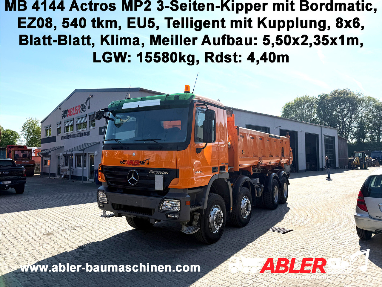 Mercedes-Benz 4144 Actros MP2 3-S.-Kipper Bordmatic Klima 8x6 - Damperli kamyon: fotoğraf 1 Mercedes-Benz 4144 Actros MP2 3-S.-Kipper Bordmatic Klima 8x6 - Damperli kamyon: fotoğraf 1