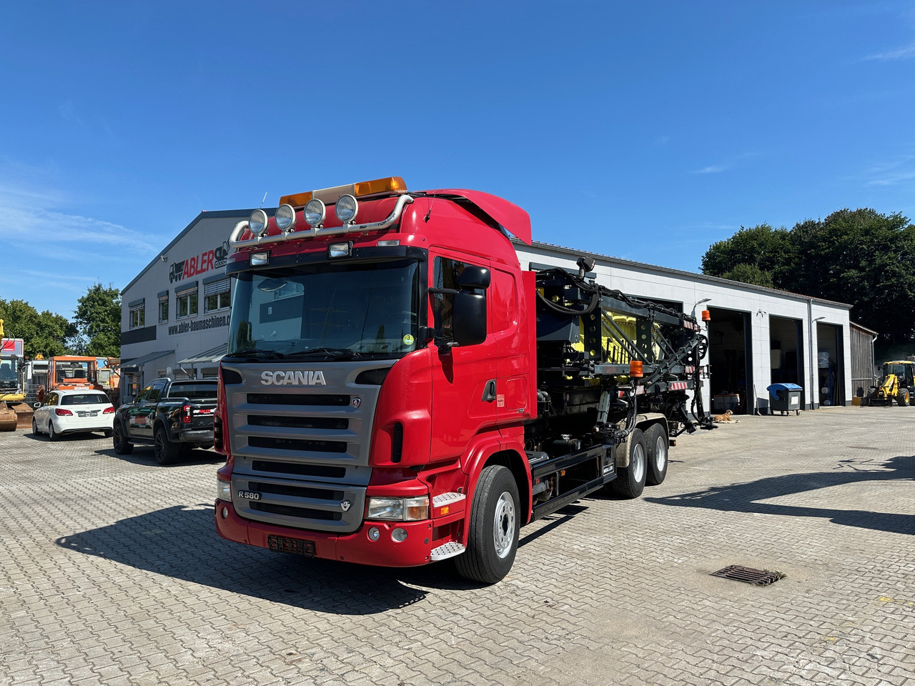Scania R580 Abrollkipper V8 Mit Küpper Weisser Enteisungsgerät 45m - Kancalı yükleyici kamyon: fotoğraf 2 Scania R580 Abrollkipper V8 Mit Küpper Weisser Enteisungsgerät 45m - Kancalı yükleyici kamyon: fotoğraf 2