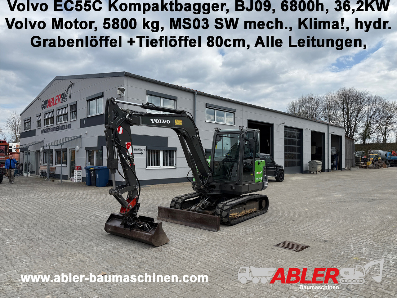 Volvo EC55C Kompaktbagger MS03 Klima - Ekskavatör: fotoğraf 1 Volvo EC55C Kompaktbagger MS03 Klima - Ekskavatör: fotoğraf 1