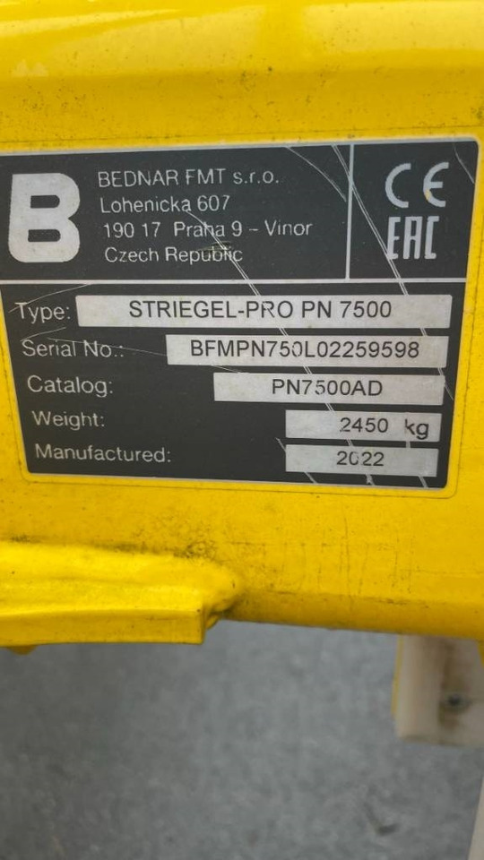 Bednar Striegel PN 7500 - Yaylı tırmık: fotoğraf 3 Bednar Striegel PN 7500 - Yaylı tırmık: fotoğraf 3