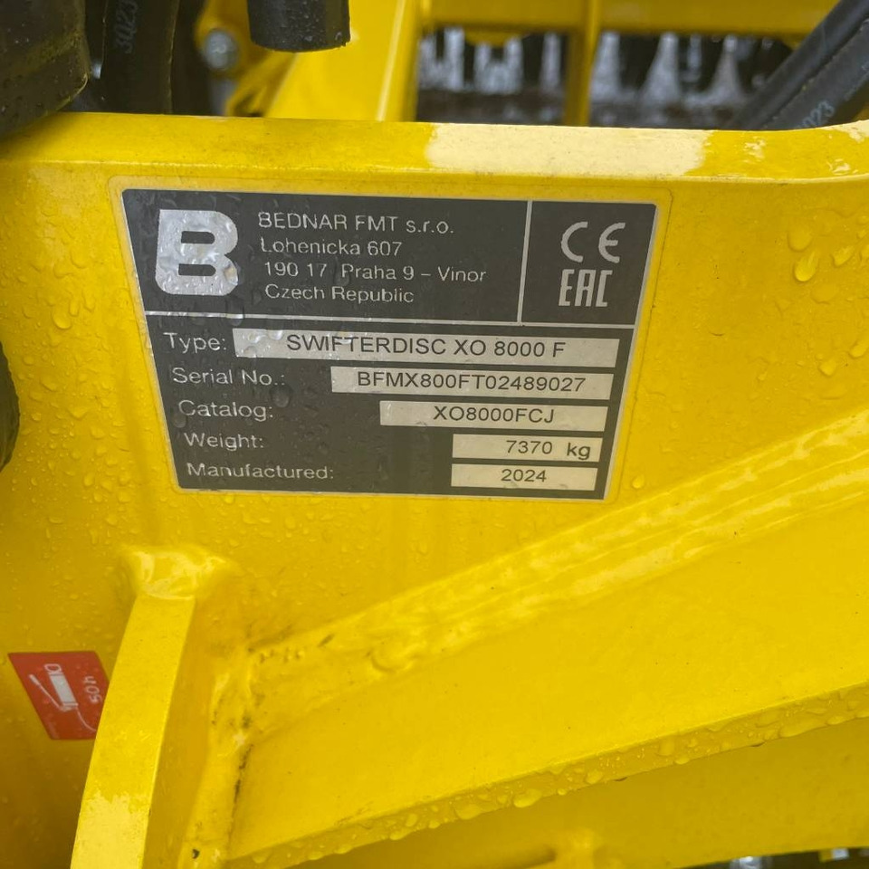 Bednar Swifterdisc XO 8000 F - Disk tırmığı: fotoğraf 3 Bednar Swifterdisc XO 8000 F - Disk tırmığı: fotoğraf 3