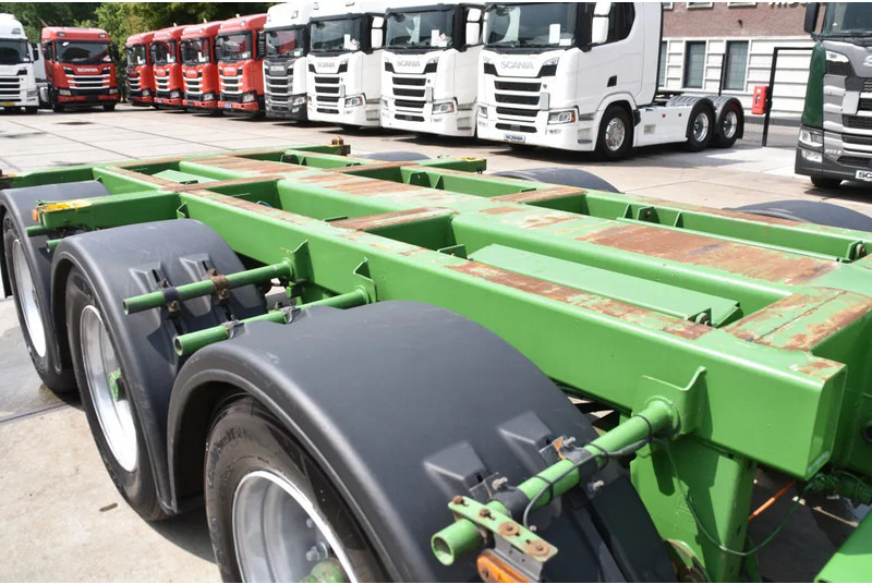 Konteynır taşıyıcı/ Yedek karoser dorse Pacton T3-010 - 2 LIFT AXLES - DRUM BRAKES - BPW AXLES - 2 x EXTENDABLE - GOOD CONDITION -: fotoğraf 6