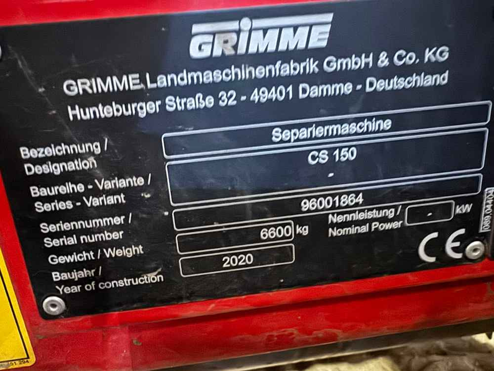 Grimme CS-150 CombiStar - Patates hasat makinesi: fotoğraf 2 Grimme CS-150 CombiStar - Patates hasat makinesi: fotoğraf 2