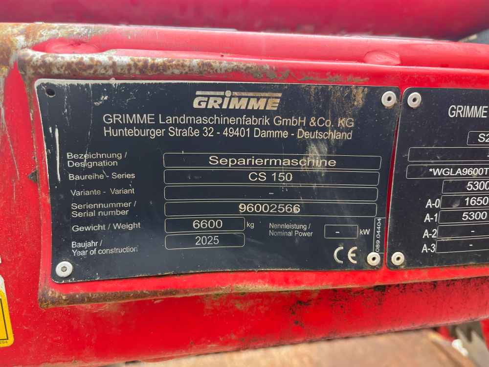 Grimme CS 150 - Patates hasat makinesi: fotoğraf 3 Grimme CS 150 - Patates hasat makinesi: fotoğraf 3
