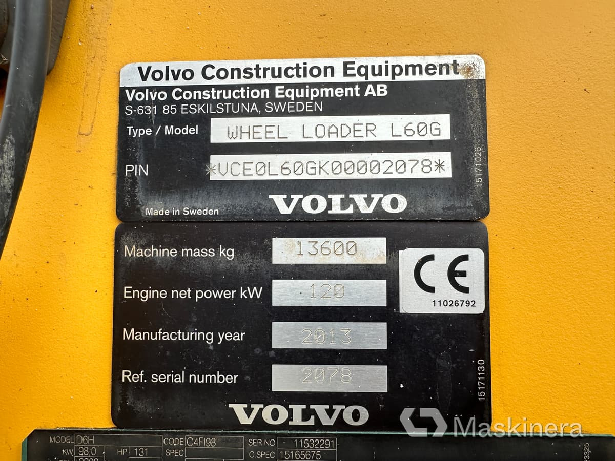 Tekerlekli yükleyici Hjullastare Volvo L60G [ Copy ]: fotoğraf 47