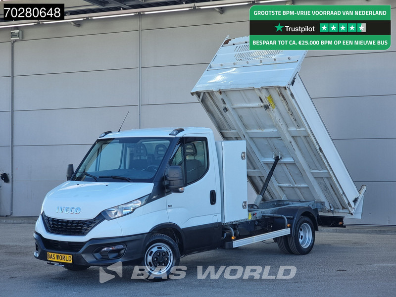 Iveco Daily 35C14 Kipper met Kist Dubbellucht 3,5t Trekhaak Airco Cruise Camera Euro6 Tipper Benne Kieper Airco Trekhaak Cruise control - Damperli kamyonet: fotoğraf 1 Iveco Daily 35C14 Kipper met Kist Dubbellucht 3,5t Trekhaak Airco Cruise Camera Euro6 Tipper Benne Kieper Airco Trekhaak Cruise control - Damperli kamyonet: fotoğraf 1