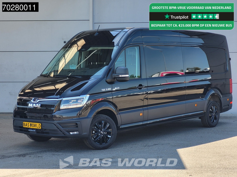 MAN TGE 3.180 4x4 Automaat 2025 Facelift L4H3 LED ACC Navi Airco Cruise Camera Parkeersensoren L3H2 Allrad 4WD 15m3 Airco - Panelvan: fotoğraf 1 MAN TGE 3.180 4x4 Automaat 2025 Facelift L4H3 LED ACC Navi Airco Cruise Camera Parkeersensoren L3H2 Allrad 4WD 15m3 Airco - Panelvan: fotoğraf 1
