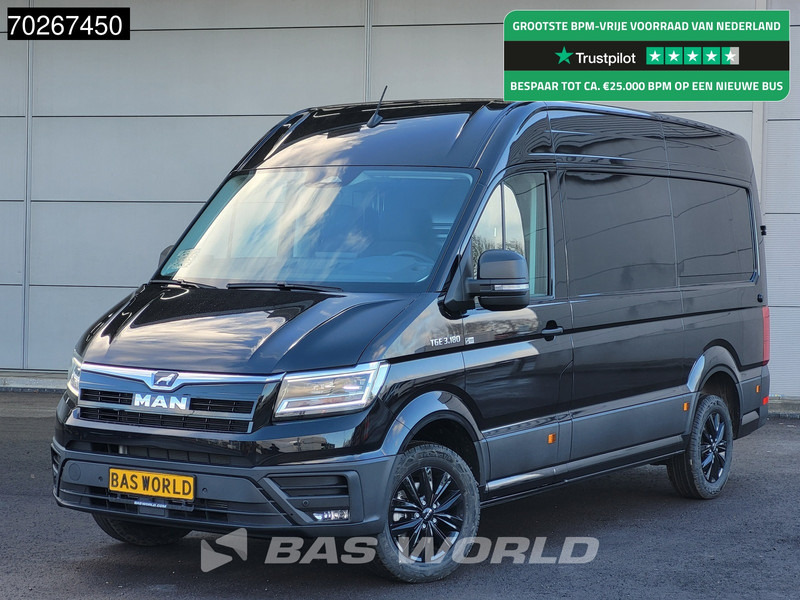 MAN TGE 3.180 Automaat 2025 model Facelift Black Edition L3H3 ACC Trekhaak L2H2 11m3 Airco Trekhaak - Panelvan: fotoğraf 1 MAN TGE 3.180 Automaat 2025 model Facelift Black Edition L3H3 ACC Trekhaak L2H2 11m3 Airco Trekhaak - Panelvan: fotoğraf 1
