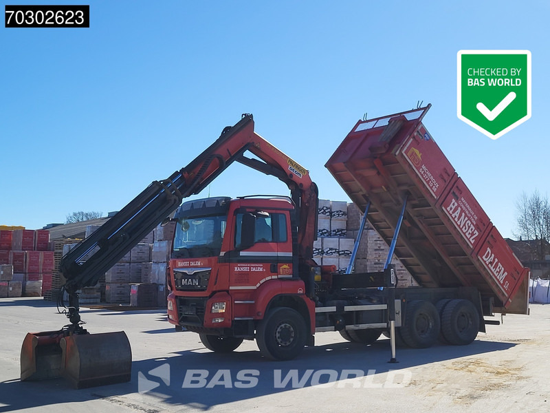MAN TGS 33.440 6X4 Palfinger PK23001-EH Kran Crane Big-Axle 13m3 tipper Euro 6 - Damperli kamyon, Vinçli kamyon: fotoğraf 1 MAN TGS 33.440 6X4 Palfinger PK23001-EH Kran Crane Big-Axle 13m3 tipper Euro 6 - Damperli kamyon, Vinçli kamyon: fotoğraf 1
