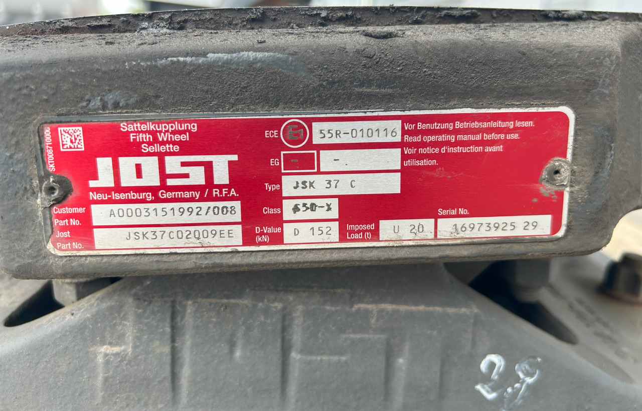 JOST JSK37C MERCEDES ACTROS MP4 - Beşinci teker - Kamyon: fotoğraf 5 JOST JSK37C MERCEDES ACTROS MP4 - Beşinci teker - Kamyon: fotoğraf 5