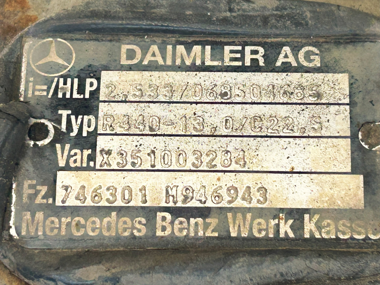 MERCEDES-BENZ DIFFERENTIAL WITH THROTTLE ACTROS MP4 R440-13 2,533 - Arka aks - Kamyon: fotoğraf 5 MERCEDES-BENZ DIFFERENTIAL WITH THROTTLE ACTROS MP4 R440-13 2,533 - Arka aks - Kamyon: fotoğraf 5