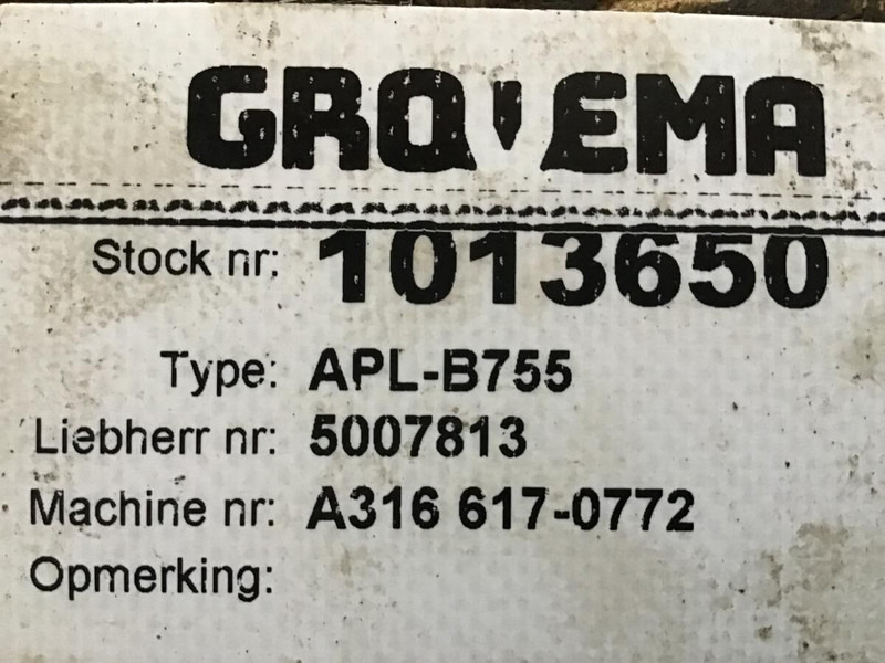 Liebherr APLB755 - Ön aks: fotoğraf 3 Liebherr APLB755 - Ön aks: fotoğraf 3