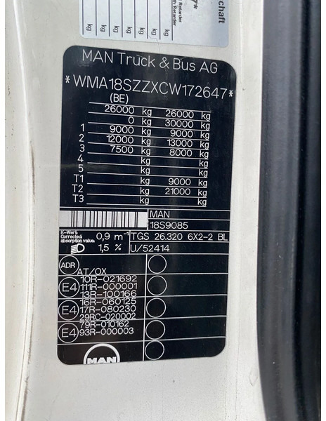 Kapalı kasa kamyon MAN TGS 26.320 / 6x2/4 / ADR / Closed box / Dhollandia: fotoğraf 13 Kapalı kasa kamyon MAN TGS 26.320 / 6x2/4 / ADR / Closed box / Dhollandia: fotoğraf 13