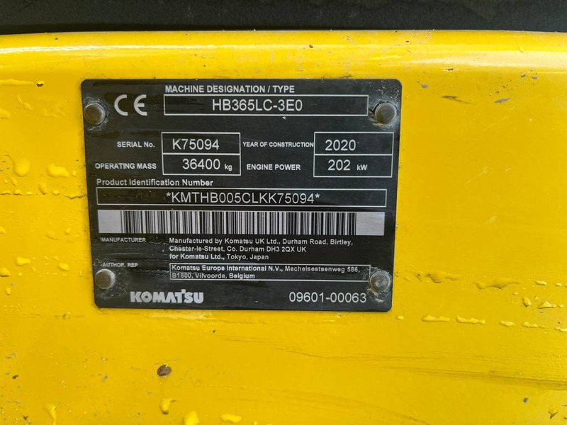 Komatsu HB365LC-3E0 - Paletli ekskavatör: fotoğraf 5 Komatsu HB365LC-3E0 - Paletli ekskavatör: fotoğraf 5