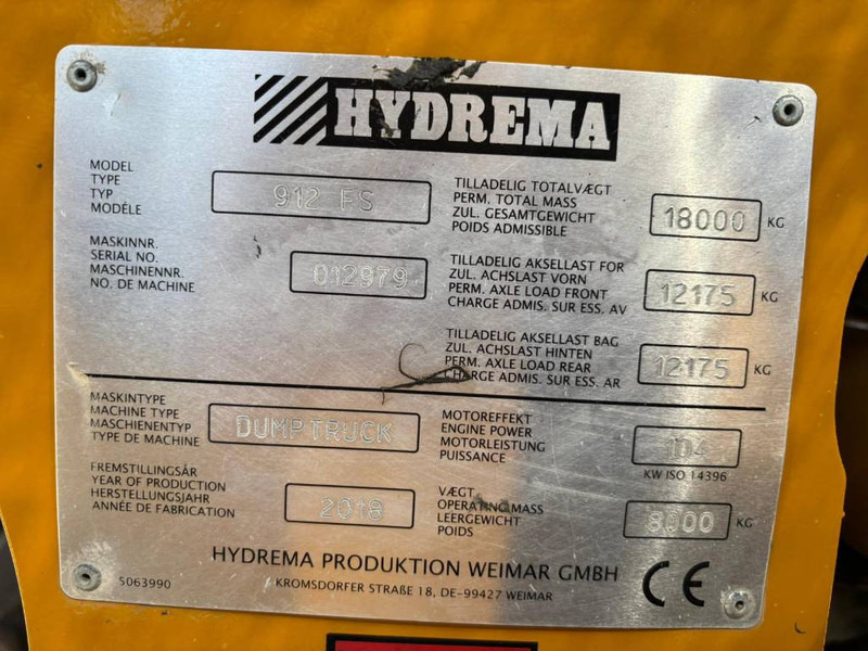 SOLD ! Hydrema 912 FS - Belden kırma kaya kamyonu: fotoğraf 5 SOLD ! Hydrema 912 FS - Belden kırma kaya kamyonu: fotoğraf 5