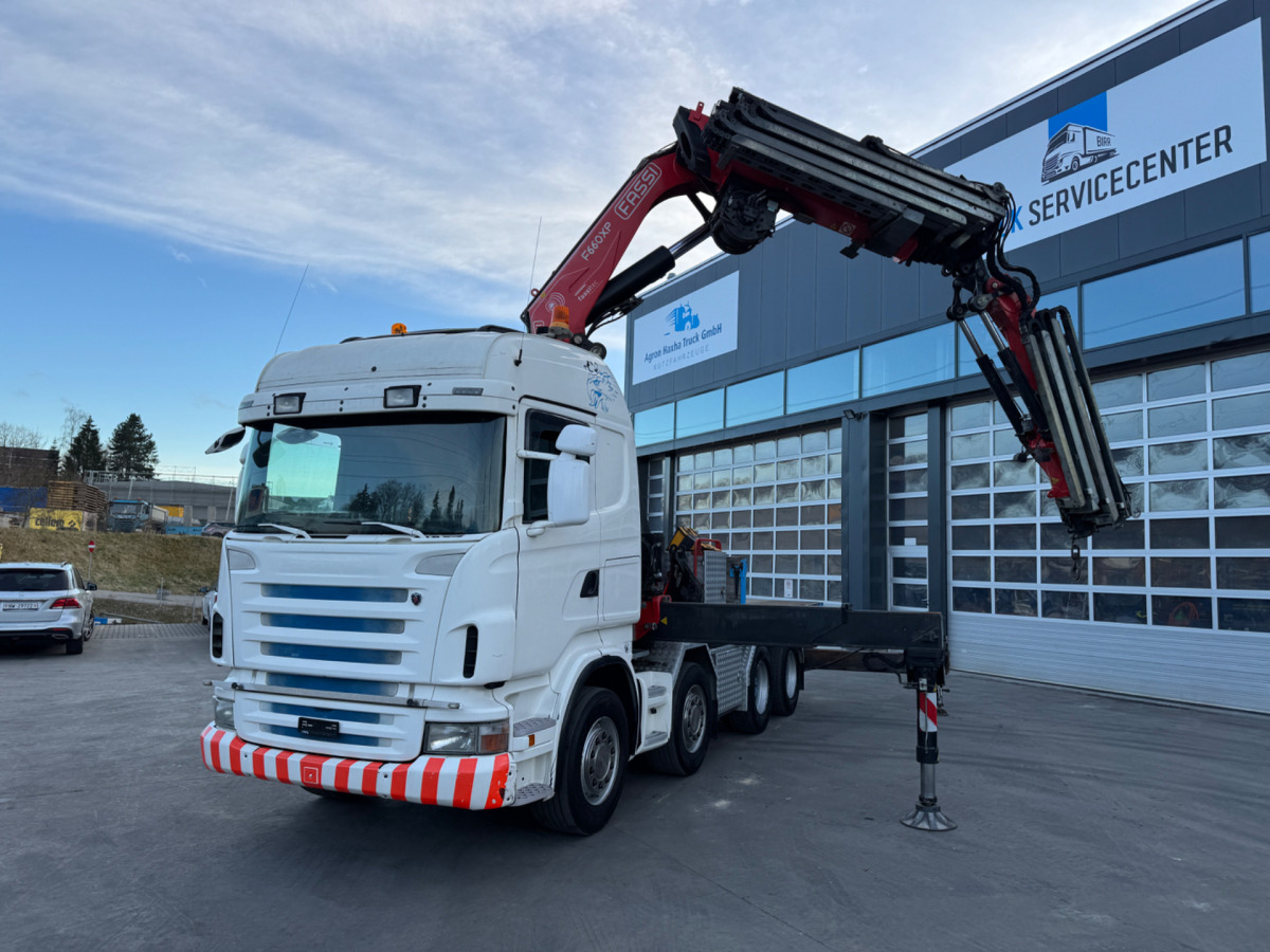 SCANIA R480 8x4 Fassi 660 SZM/Pritsche - Vinçli kamyon: fotoğraf 1 SCANIA R480 8x4 Fassi 660 SZM/Pritsche - Vinçli kamyon: fotoğraf 1