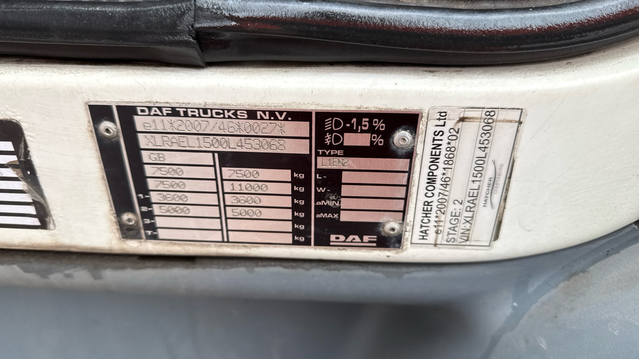 Sal/ Açık kasa kamyon, Vinçli kamyon DAF LF 150: fotoğraf 12 Sal/ Açık kasa kamyon, Vinçli kamyon DAF LF 150: fotoğraf 12