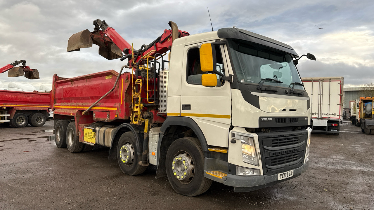 Volvo FM 410 - Damperli kamyon, Vinçli kamyon: fotoğraf 1 Volvo FM 410 - Damperli kamyon, Vinçli kamyon: fotoğraf 1