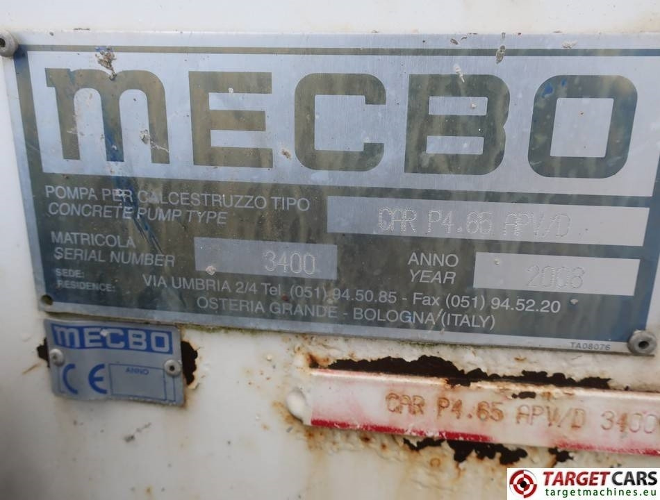 Sabit beton pompası Mecbo Car P4.65 APV/D Concrete Diesel Pump 65m3/h: fotoğraf 10