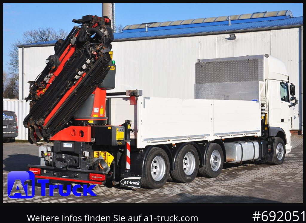 Sal/ Açık kasa kamyon, Vinçli kamyon DAF XF 510 SSC PK 34.002, Jib Seilwinde Funk: fotoğraf 9