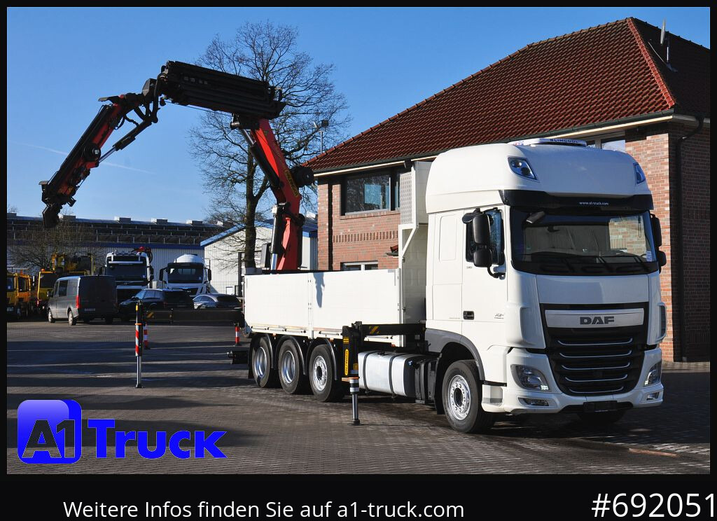 Sal/ Açık kasa kamyon, Vinçli kamyon DAF XF 510 SSC PK 34.002, Jib Seilwinde Funk: fotoğraf 7